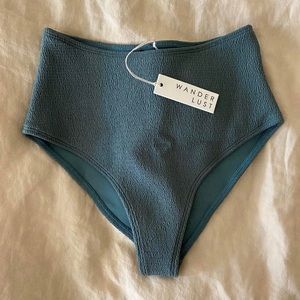 Wanderlust high waist bikini bottom in TEAL